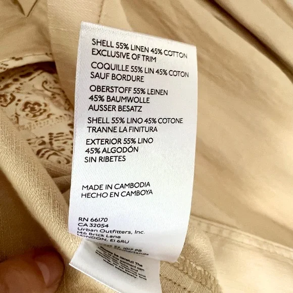 PILCRO Oversized Linen Blazer in Beige - Picture 9 of 11